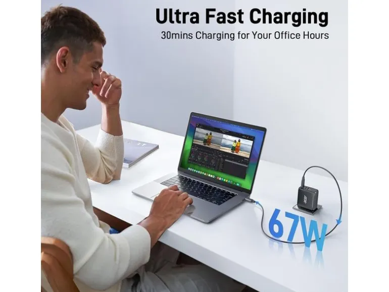 Acer Netzteil-Ladegerät 67W GaN inkl. 2m USB-C Kabel