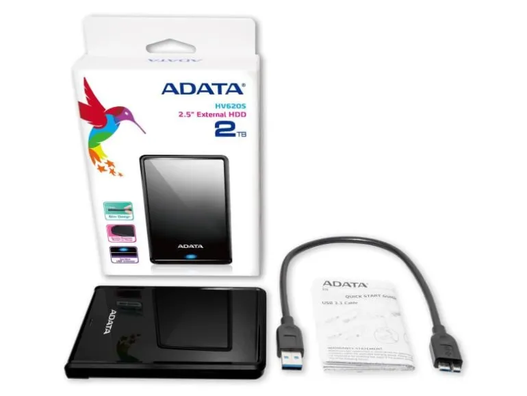 ADATA Externe Festplatte HV620S 2 TB, Schwarz