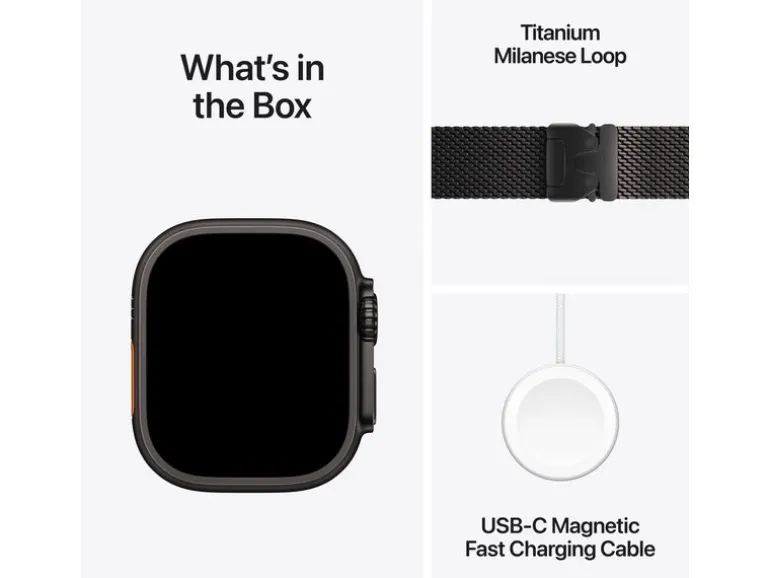 Apple Watch Ultra 3 Black Titanium Milanese Loop S