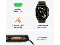 Apple Watch Ultra 3 Black Titanium Milanese Loop S