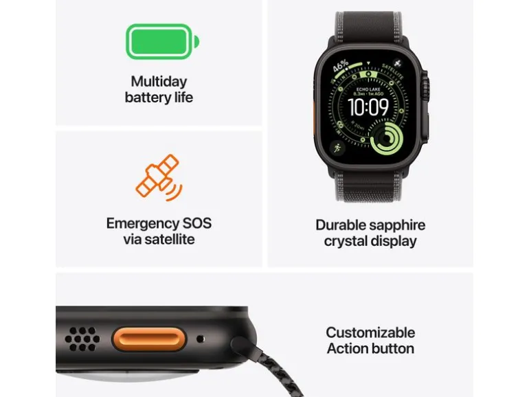 Apple Watch Ultra 3 Black Titanium Milanese Loop S