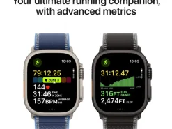 Apple Watch Ultra 3 Natural Titanium Blue/Bright Trail Loop M/L