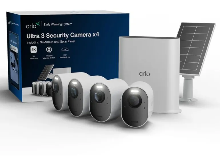 Arlo Überwachungsset Ultra 3 4K UHD & Solar Panel 4 Stück