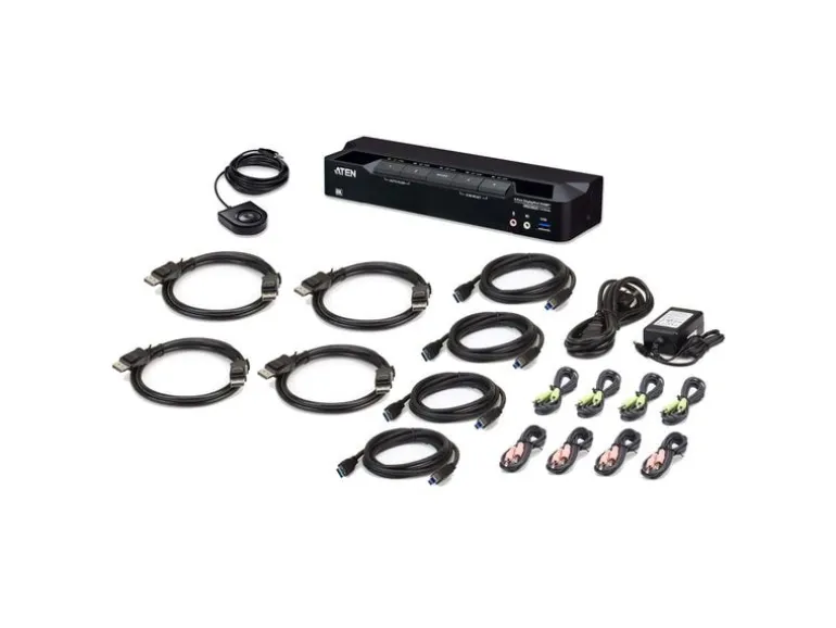 Aten KVM Switch CS1924A 4-Port USB 3.0 8K DisplayPort (4 Geräte)