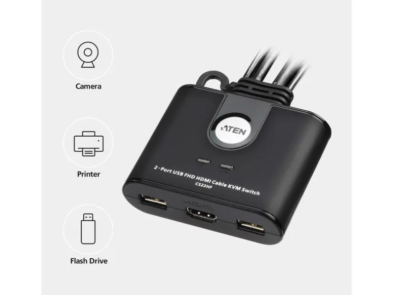 Aten KVM Switch CS22HF 2-Port HDMI