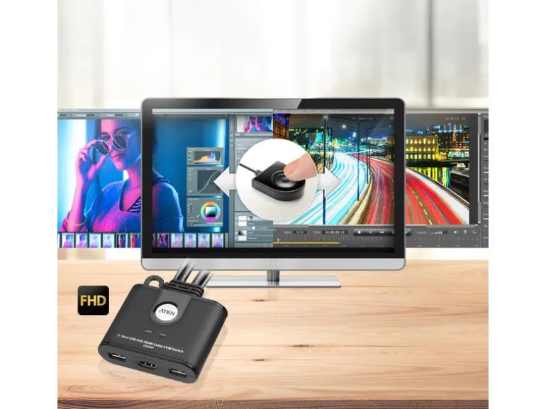 Aten KVM Switch CS22HF 2-Port HDMI