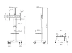 Audioraq TV-Trolley ECO+ Schwarz