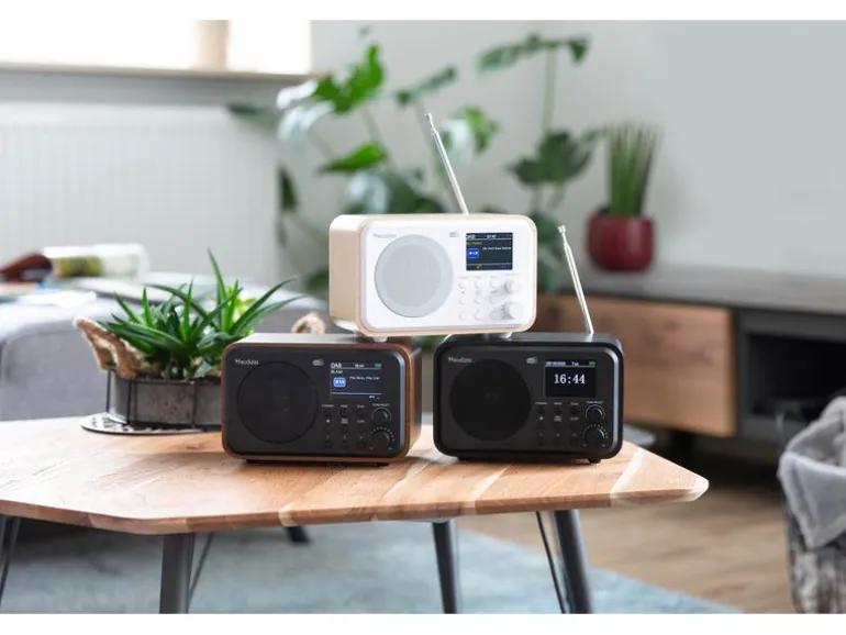 Audizio DAB+ Radio Milan Dunkelbraun/Silber