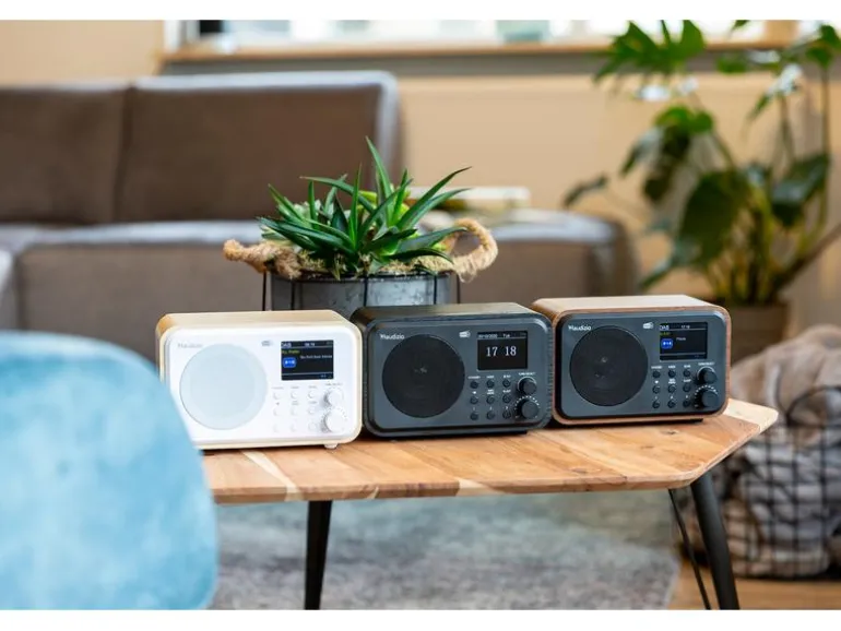 Audizio DAB+ Radio Milan Dunkelbraun/Silber