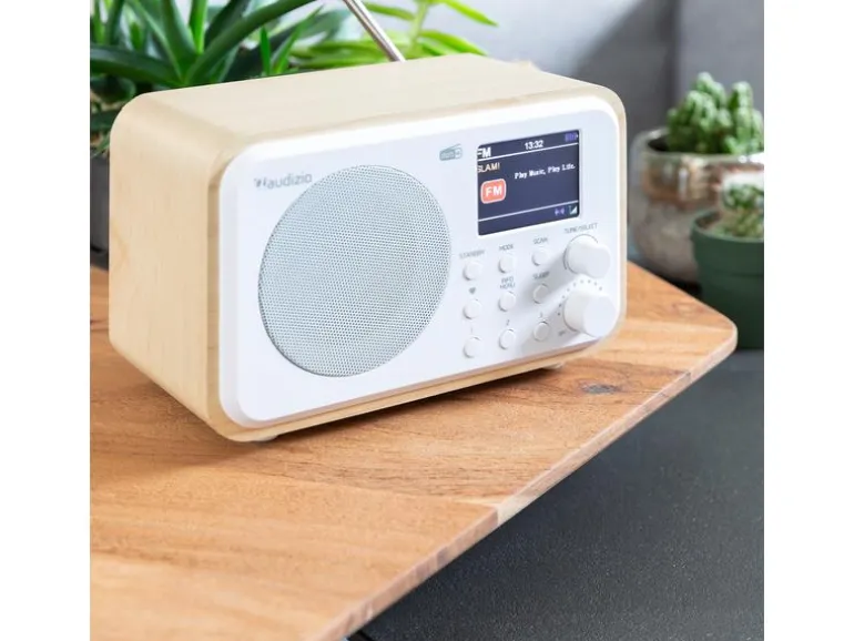 Audizio DAB+ Radio Milan Dunkelbraun/Silber