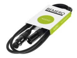 Bemero XLR-Kabel XLRf XLRm symmetrisch 1.5 m, Schwarz