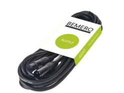 Bemero XLR-Kabel XLRf XLRm symmetrisch 6 m, Schwarz