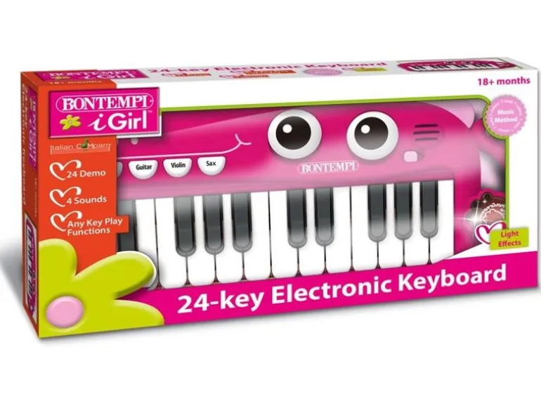 Bontempi Musikinstrument Elektronik-Keyboard pink 24 Tasten