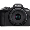 Canon Fotokamera EOS R50 + RF-S 18-45 + RF 75-300 Schwarz