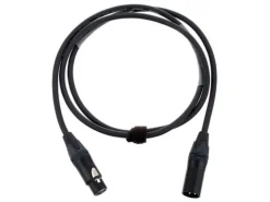 Cordial XLR-Kabel XLRm-XLRf 1 m, Schwarz