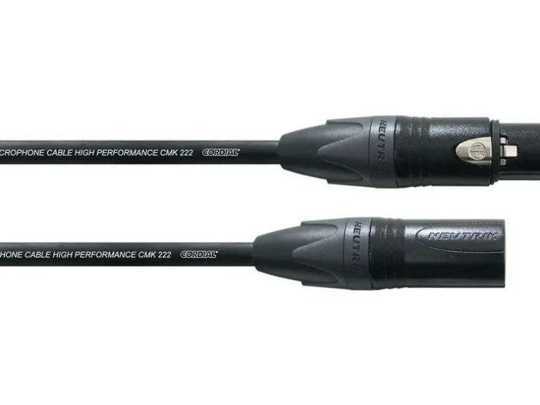 Cordial XLR-Kabel XLRm-XLRf 1 m, Schwarz