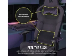 Corsair Gaming-Stuhl T3 Rush (2023) Schwarz