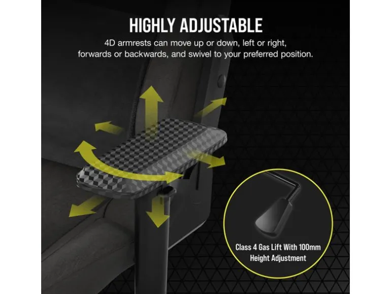 Corsair Gaming-Stuhl T3 Rush (2023) Schwarz