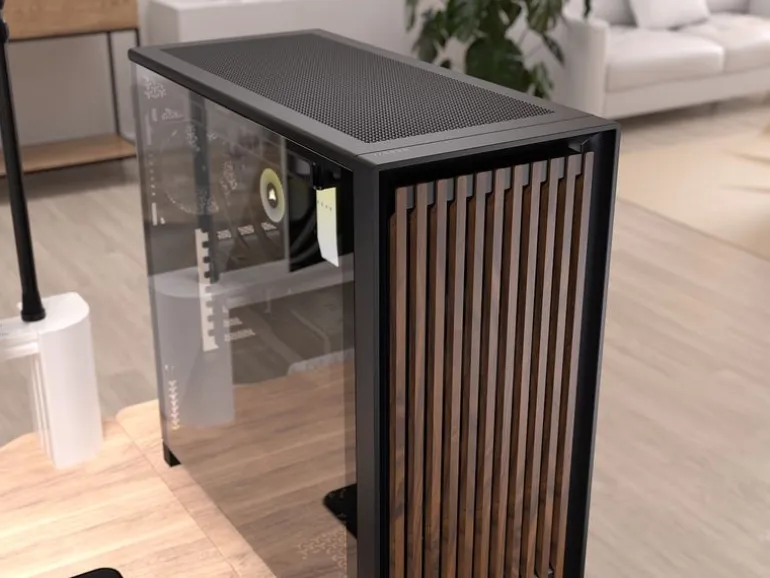 Corsair PC-Gehäuse FRAME 5000D WOOD RS Mid-Tower Schwarz Wallnuss