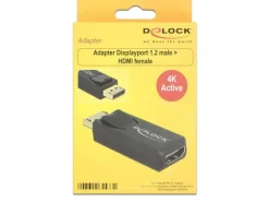 Delock Adapter Displayport - HDMI aktiv, 4K, schwarz