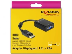 Delock Adapter Displayport - VGA Schwarz
