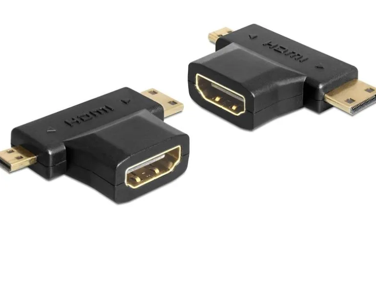 Delock Adapter HDMI - Micro-HDMI (HDMI-D)/Mini-HDMI (HDMI-C)