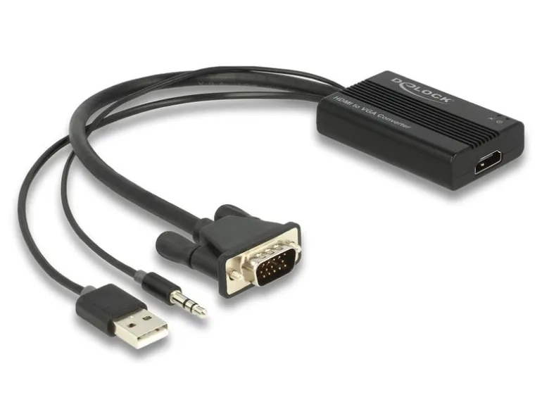 Delock Adapter mit Audio HDMI - VGA