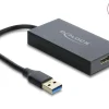 Delock Adapter USB Typ-A Stecker zu HDMI Buchse, 4K, schwarz