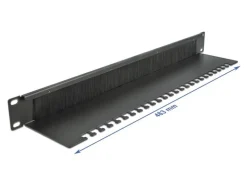 Delock Bürstenleiste 66484 19" Rack, Schwarz