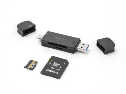 Delock Card Reader Extern USB-C / A für SD und Micro SD