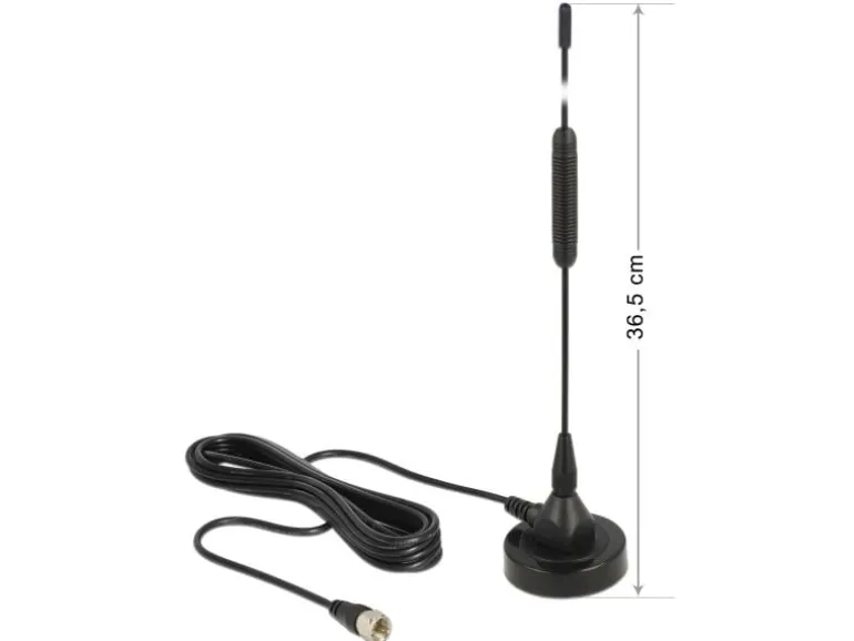 Delock DAB+-Antenne F-Stecker 174-240 MHz F-Type 0 dBi Rundstrahl