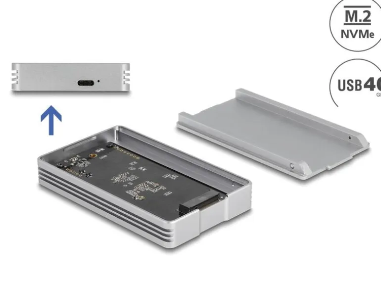 Delock Externes Gehäuse M.2 NVMe USB4 40 Gbps M.2