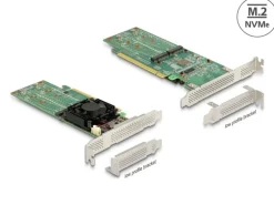 Delock Host Bus Adapter PCI Express x16 - 4x NVMe M.2 Key M