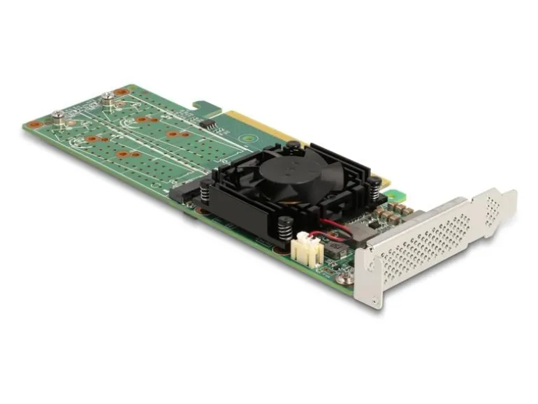 Delock Host Bus Adapter PCI Express x16 - 4x NVMe M.2 Key M