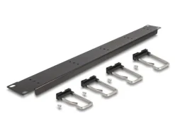Delock Kabelführungspanel mit 5 Metallbügel 1HE , Silber