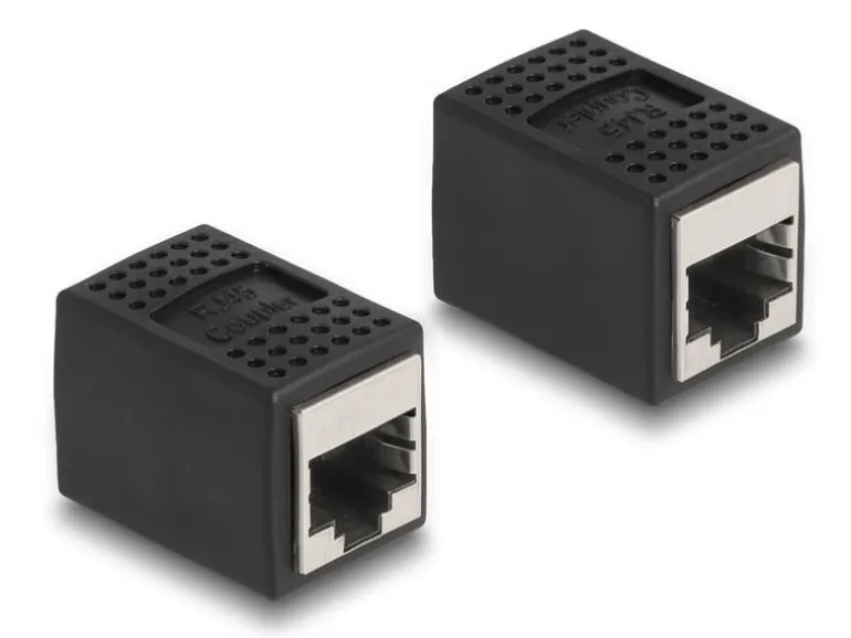 Delock Kupplung RJ45 - RJ45, Cat.6A, Schwarz 1 Stück