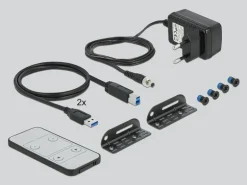 Delock KVM Switch 2 Port HDMI mit USB 3.0 und Audio 4k 60Hz