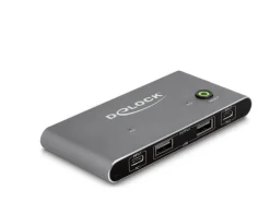 Delock KVM Switch USB-C zu HDMI und DisplayPort 8K MST mit USB 2.0