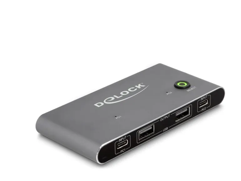 Delock KVM Switch USB-C zu HDMI 8K 60 Hz mit USB 2.0