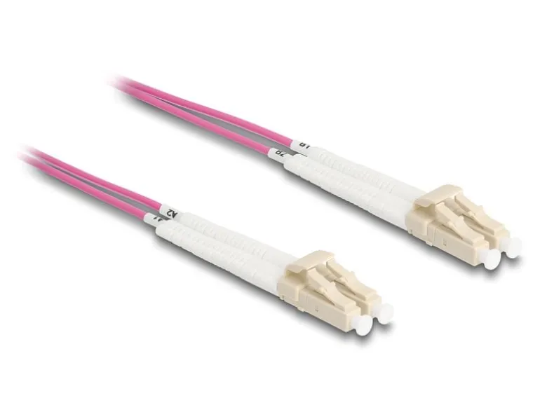 Delock LWL-Patchkabel Multimode LC – LC, OM4, Duplex, 2 m