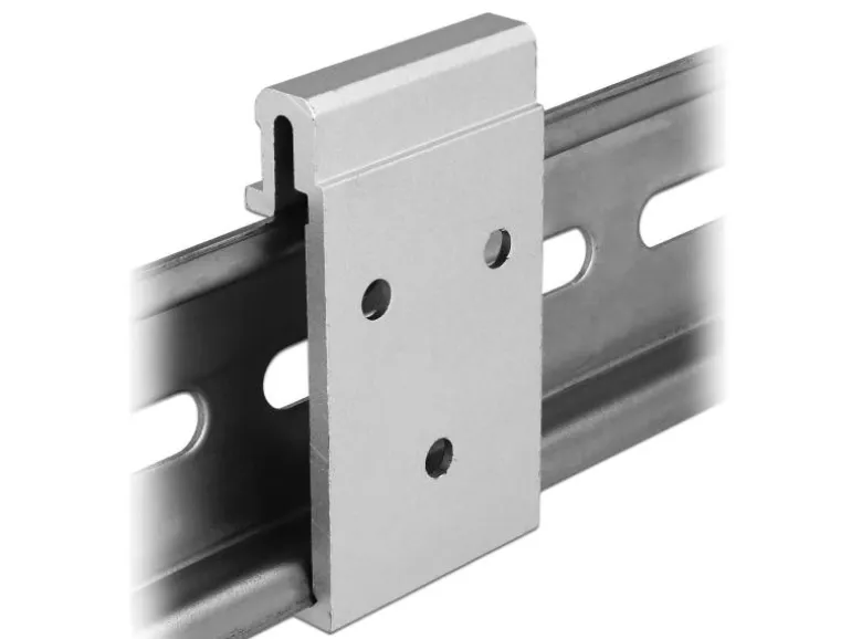 Delock Montageset Aluminium Clip 27 mm für Hutschiene