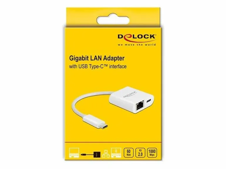 Delock Netzwerk-Adapter 65402 USB-C – RJ45 mit PowerDelivery