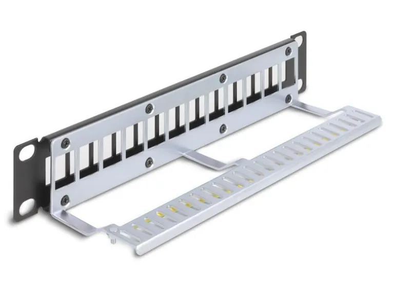 Delock Patchpanel Keystone 12 Port 1 HE 10" Rack