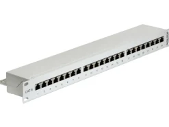 Delock Patchpanel 24 Port Cat.6 19" Rack Grau