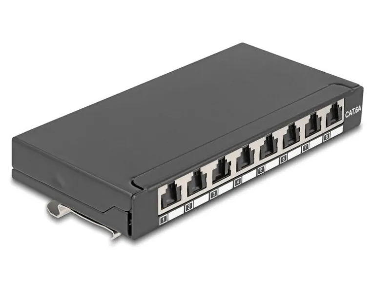 Delock Patchpanel 8-Port Desktop/DIN-Rail/Wand
