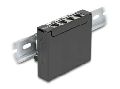 Delock Patchpanel 4-Port Desktop/DIN-Rail/Wand