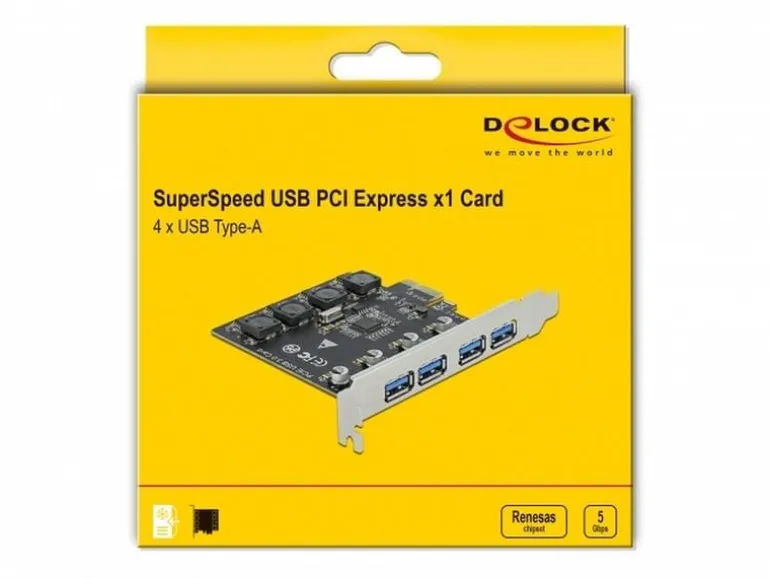 Delock PCI-Express-Karte 90509 USB 3.0 - 4x USB-A