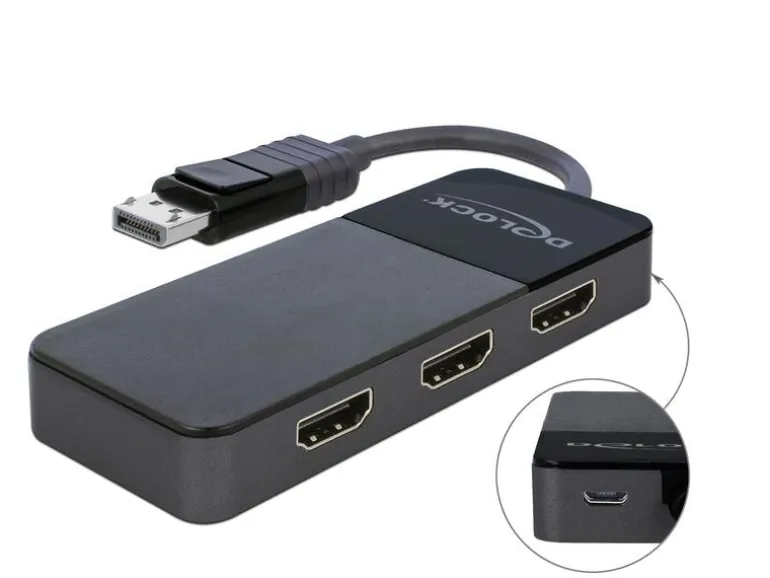 Delock 3-Port Signalsplitter DisplayPort - 3x HDMI