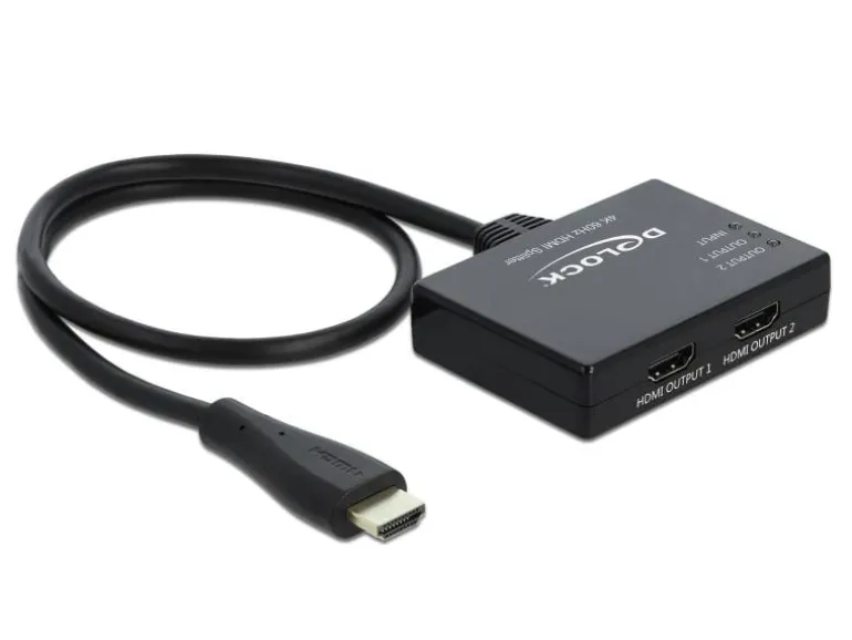Delock 2-Port Signalsplitter HDMI- 2x HDMI 4K 60 Hz