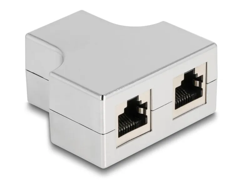Delock RJ45 Splitter, 1x RJ45 Buchse zu 2x RJ45 Buchse 1 Stück